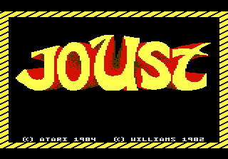 Joust title screen for Atari 7800
